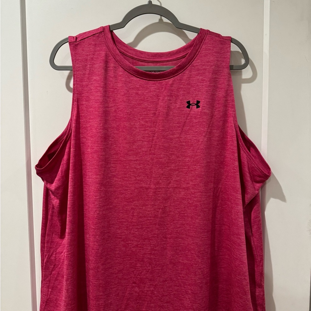 Under Armour Bundle: Women's Pink Sleeveless Active Tank & Green Active V-neck